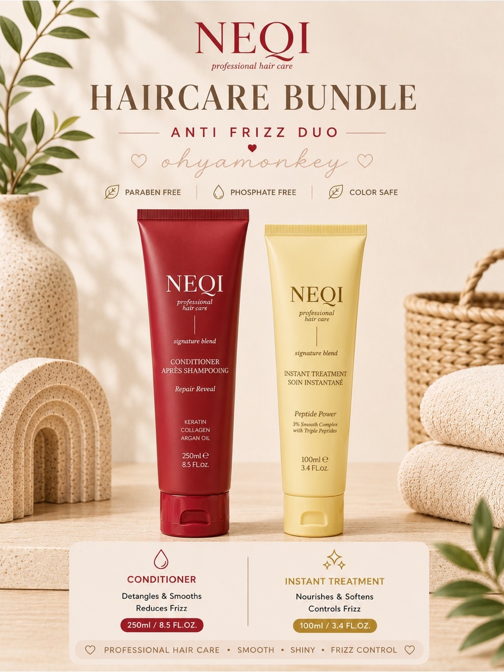 NEQI Signature Blend Anti Frizz Haircare Bundle
